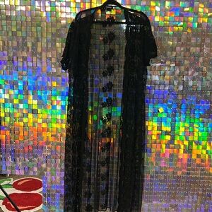 Sheer lace kimono